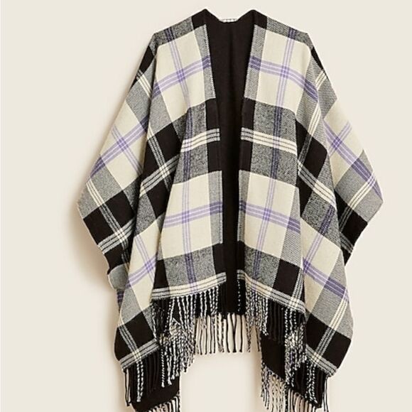 J CREW Wool Wrap Blanket Reversible NWT - Picture 1 of 6